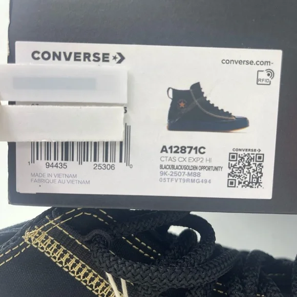 Converse Men’s 
CTAS CX EXP2 HI
BLACK/BLACK/GOLDEN OPPORTUNITY High-Top Sneakers - Picture 14 of 16